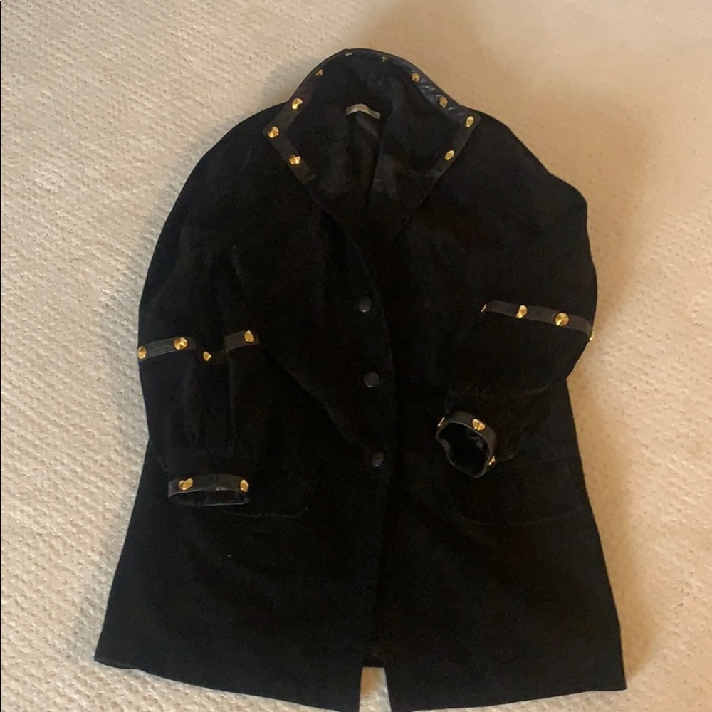 Black suede BALENCIAGA jacket